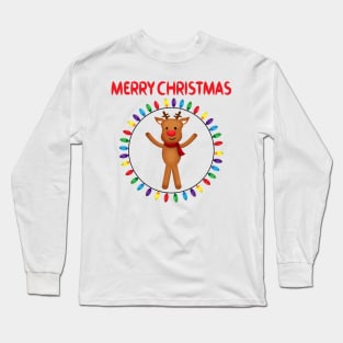 Cute Christmas Reindeer Long Sleeve T-Shirt